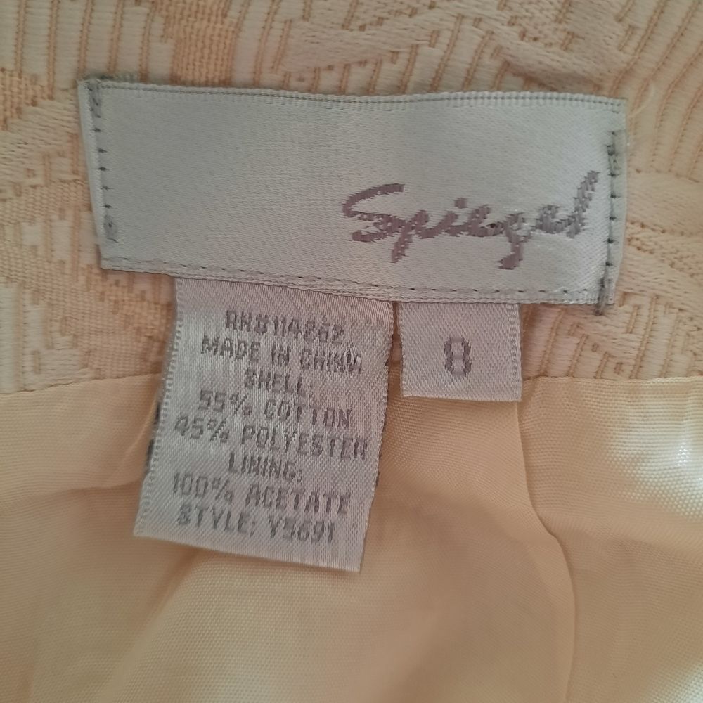 Spiegel Leaf Print Brocade Pencil Skirt - Picture 2 of 4